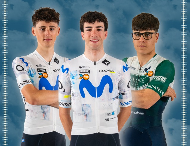 Javier Cubillas, Eric Igual y Vicent Andrés, ciclistas FER