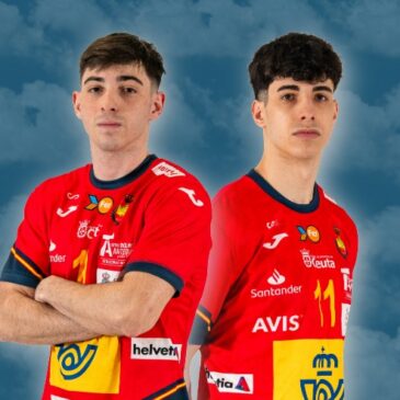 Hugo Vila y Anselmo Collado, jugadores de balonmano del Proyecto FER