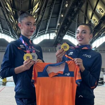 Las gimnastas del Proyecto FER Lucía Muñoz y Marina Cortelles